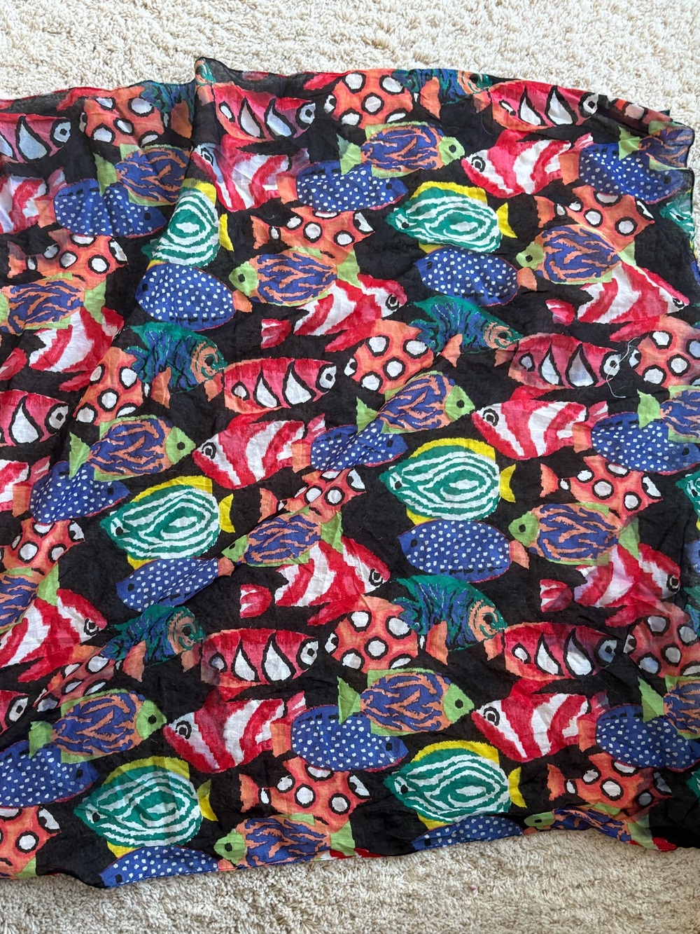 Echo Koi Fish Art Scarf